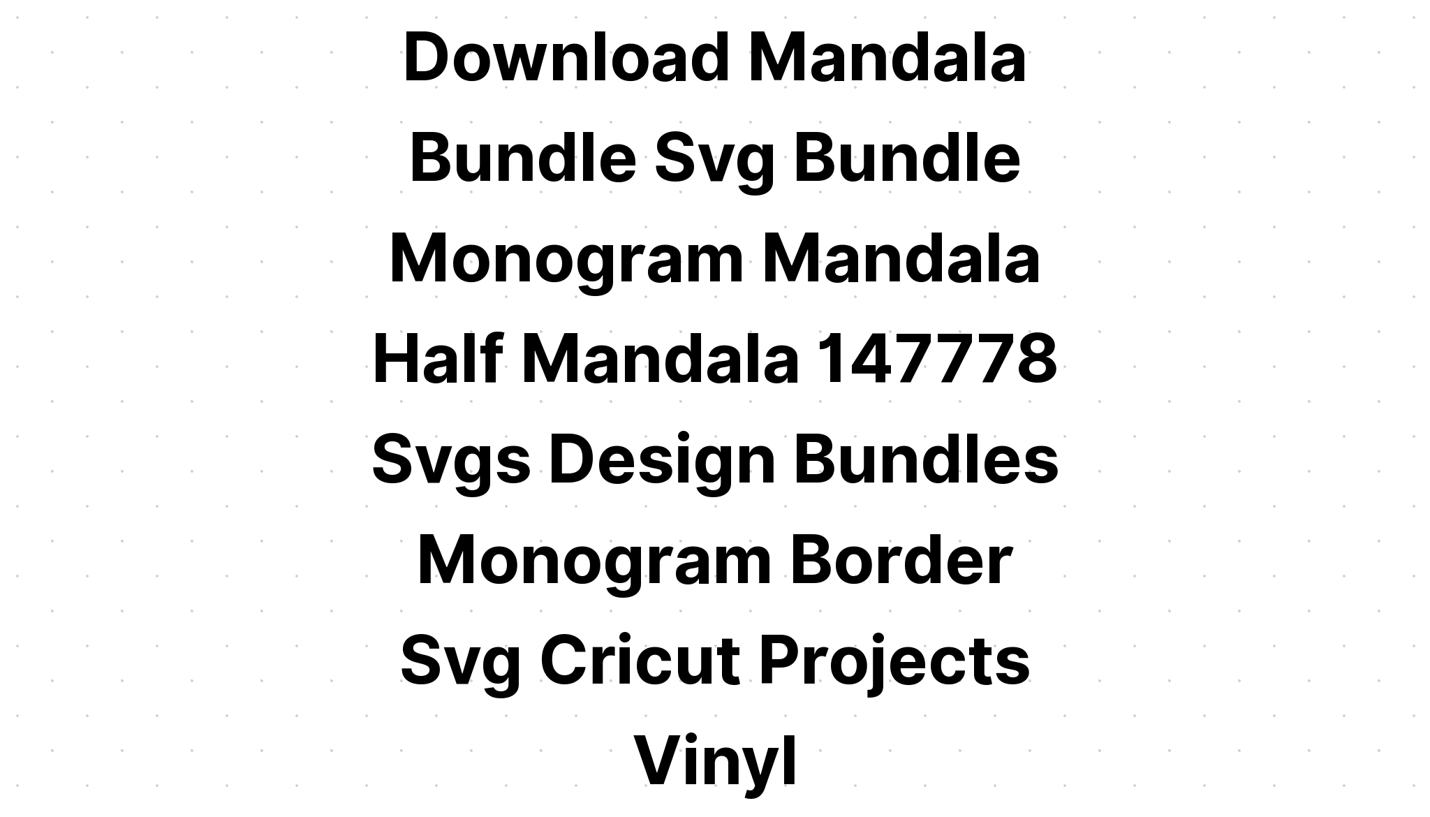 Download Mandala Border Svg For Crafters - Free SVG Cut File
